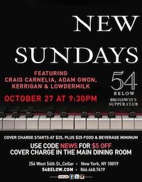 Kerrigan-Lowdermilk featured in New Sundays at 54 Below